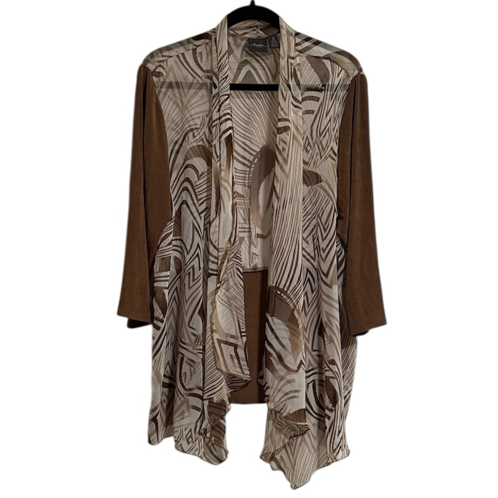Travelers by Chico’s Multimedia Open Front Cardigan